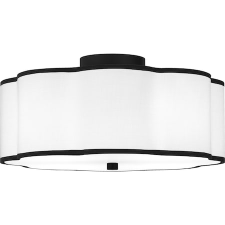 Quoizel Semi-Flush Mount Semi Flush 4 Lights Matte Black QSF6179MBK